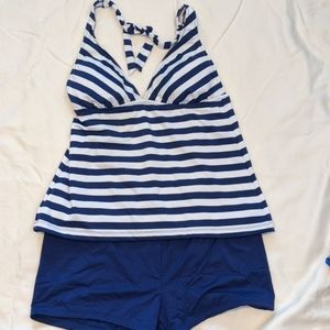 Mossimo Dark blue tankini set